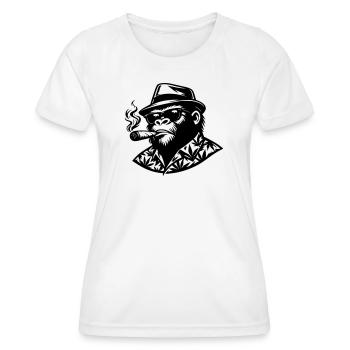 Monkey Smoke - Women's Functional T-Shirt - white - Front - AI Model Female 172 dark (172cm)