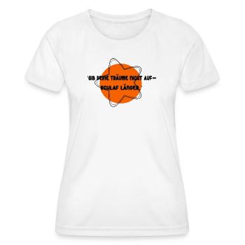 Dors plus longtemps, rêve sans rêve - T-shirt sport Femme - blanc - Devant - AI Model Female 172 dark (172cm)