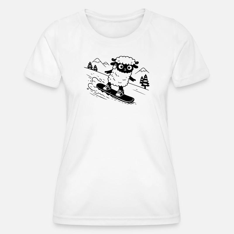 Snowboard sheep - Women's Functional T-Shirt - white
