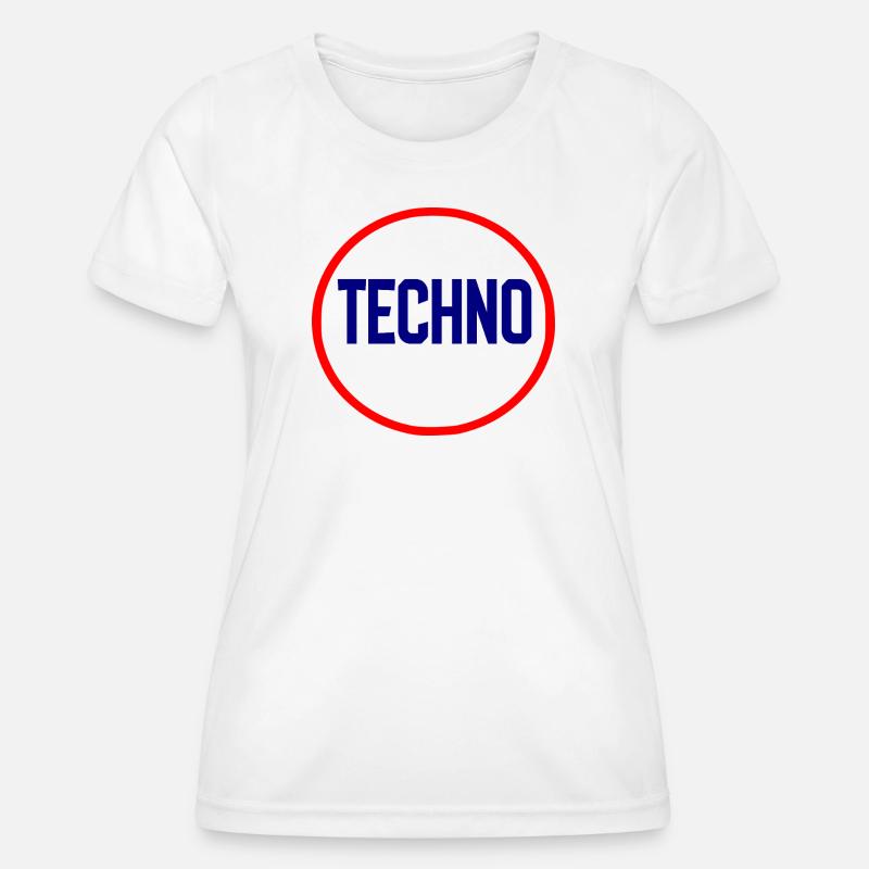 Techno Pulse Circle Logo - Women's Functional T-Shirt - white