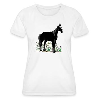 Cheval - T-shirt sport Femme - blanc - Devant - AI Model Female 172 dark (172cm)