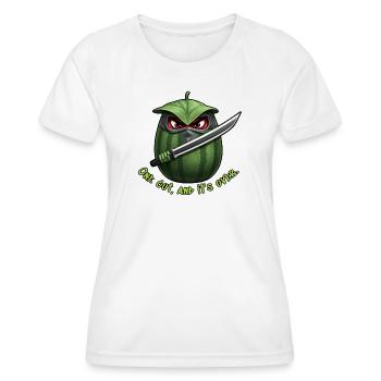 Wassermelone Ninja: Ein Schnitt Ende - Frauen Funktions-T-Shirt - Weiß - Vorne - AI Model Female 172 dark (172cm)