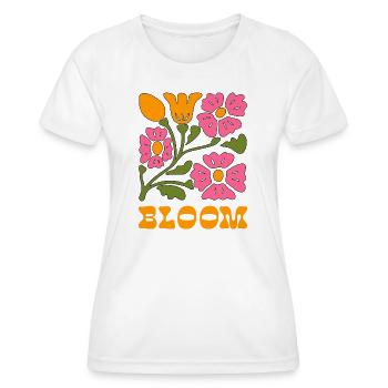 Pop Art floral et splendeur - T-shirt sport Femme - blanc - Devant - AI Model Female 172 dark (172cm)