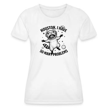 Problem bear - Women's Functional T-Shirt - white - Front - AI Model Female 172 dark (172cm)