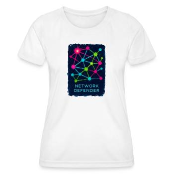 Netzwerk- und Cybersicherheitsverteidiger - Frauen Funktions-T-Shirt - Weiß - Vorne - AI Model Female 172 dark (172cm)
