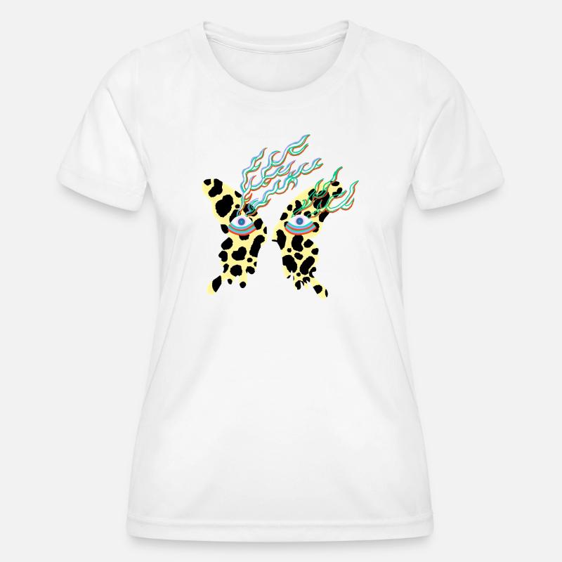 butterfly_with_eyes - Women's Functional T-Shirt - white