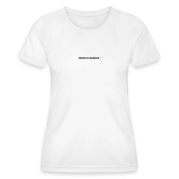 Move in Silence - Women's Functional T-Shirt - white - Front - AI Model Female 172 dark (172cm)