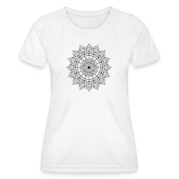 Mandala - Frauen Funktions-T-Shirt - Weiß - Vorne - AI Model Female 172 dark (172cm)