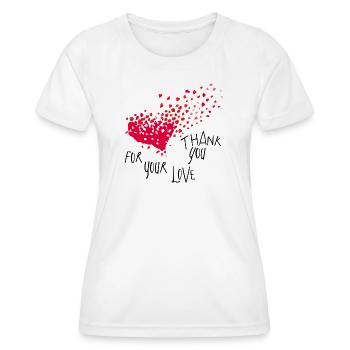 Thank You - Frauen Funktions-T-Shirt - Weiß - Vorne - AI Model Female 172 dark (172cm)