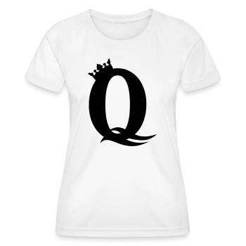 Q-Queen – Majestic Party & Girl Design - Women's Functional T-Shirt - white - Front - AI Model Female 172 dark (172cm)