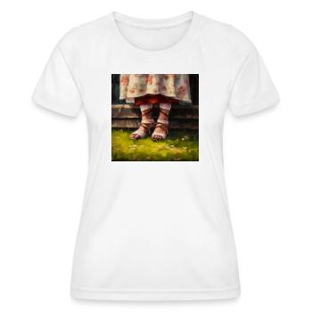 Pastorale d'été - T-shirt sport Femme - blanc - Devant - AI Model Female 172 dark (172cm)