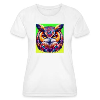 owl - Women's Functional T-Shirt - white - Front - AI Model Female 172 dark (172cm)