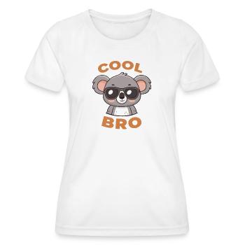 Koala Cool Bro mit Schutzbrille - Frauen Funktions-T-Shirt - Weiß - Vorne - AI Model Female 172 dark (172cm)