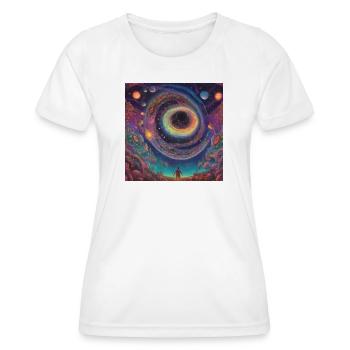 Cosmic Eye Vortex - Women's Functional T-Shirt - white - Front - AI Model Female 172 dark (172cm)
