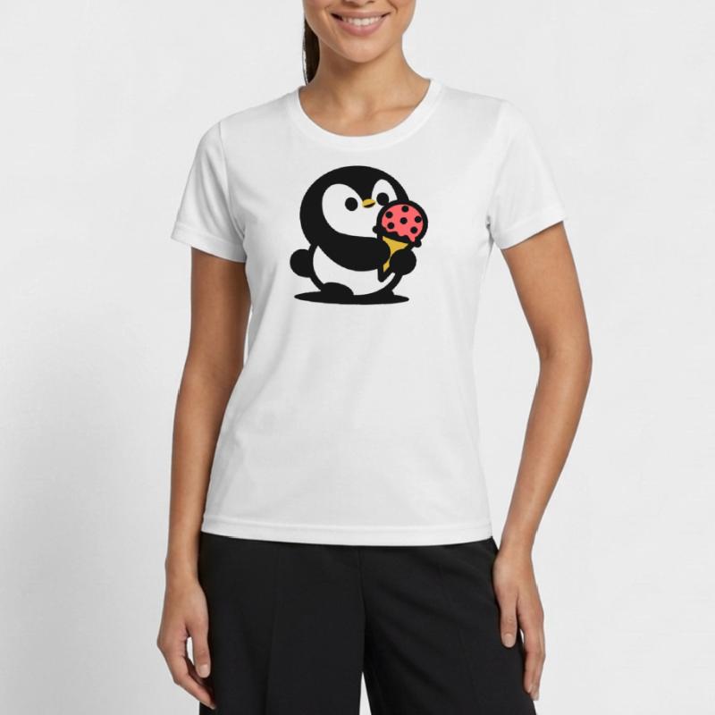 Kleiner Pinguin mit Eis Women's Functional T-Shirt