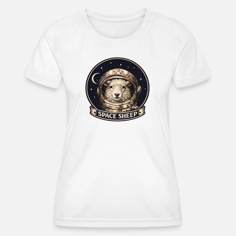 Space Sheep Astronaut - Women's Functional T-Shirt - white