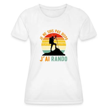 Rando Attitude: Not available, I hiked - Women's Functional T-Shirt - white - Front - AI Model Female 172 dark (172cm)
