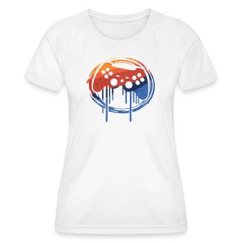 retro gamer - Frauen Funktions-T-Shirt - Weiß - Vorne - AI Model Female 172 dark (172cm)