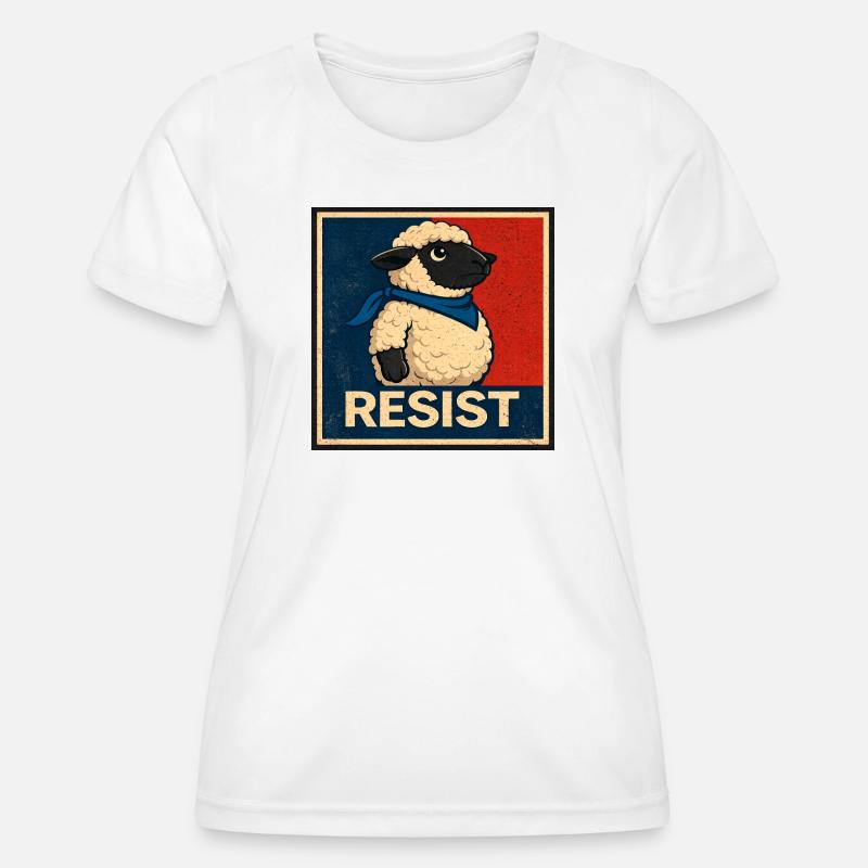 Resistance Lamb Poster - Women's Functional T-Shirt - white