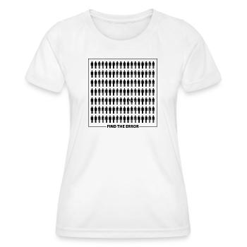 Find the error - Women's Functional T-Shirt - white - Front - AI Model Female 172 dark (172cm)