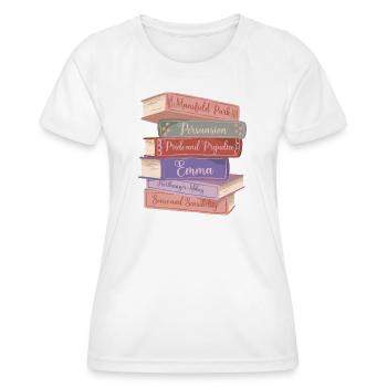 Jane Austens Romane V - Frauen Funktions-T-Shirt - Weiß - Vorne - AI Model Female 172 dark (172cm)