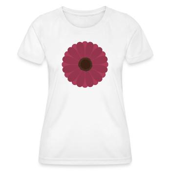 Pink Gerbera Bloom Pattern - Women's Functional T-Shirt - white - Front - AI Model Female 172 dark (172cm)