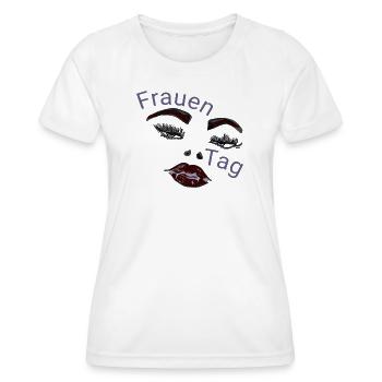Women's Day Vampire Face - Women's Functional T-Shirt - white - Front - AI Model Female 172 dark (172cm)