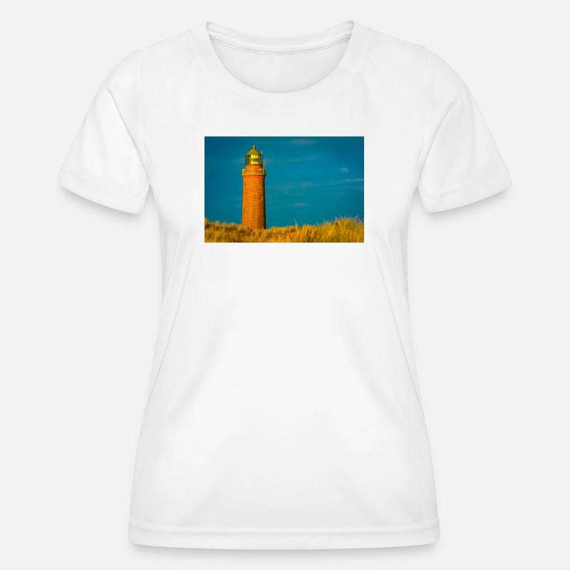 Lighthouse at sunset - Women's Functional T-Shirt - white