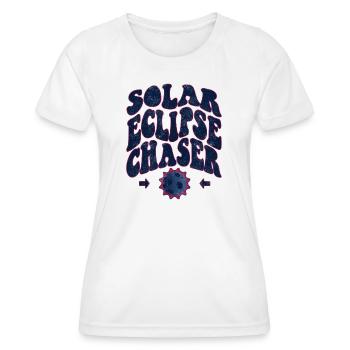 Solar eclipse chaser - Women's Functional T-Shirt - white - Front - AI Model Female 172 dark (172cm)