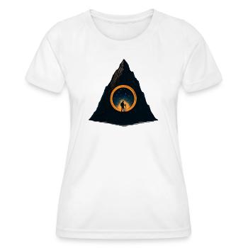 Star Trail at the Mountain Cone Portal - Women's Functional T-Shirt - white - Front - AI Model Female 172 dark (172cm)