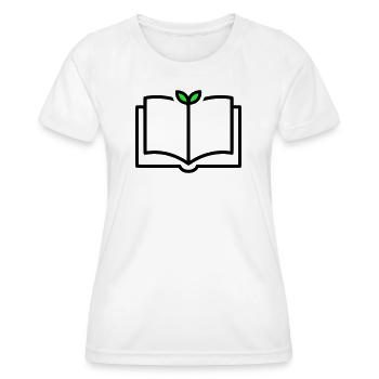 Book Plant Growth Learning - Women's Functional T-Shirt - white - Front - AI Model Female 172 dark (172cm)