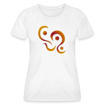 yoga_design_3 - Women's Functional T-Shirt - white - Front - AI Model Female 172 dark (172cm)