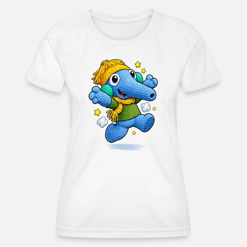 Leo Longnose laughing - Women's Functional T-Shirt - white