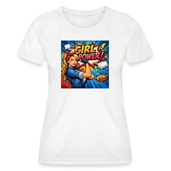 Mädchenkraft Comicheldin - Frauen Funktions-T-Shirt - Weiß - Vorne - AI Model Female 172 dark (172cm)
