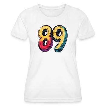 89 Number Colorful - Women's Functional T-Shirt - white - Front - AI Model Female 172 dark (172cm)