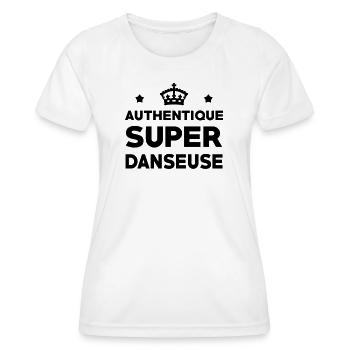 Authentic super dancer - Women's Functional T-Shirt - white - Front - AI Model Female 172 dark (172cm)
