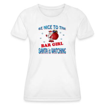 SANTA BAR GIRL - Frauen Funktions-T-Shirt - Weiß - Vorne - AI Model Female 172 dark (172cm)