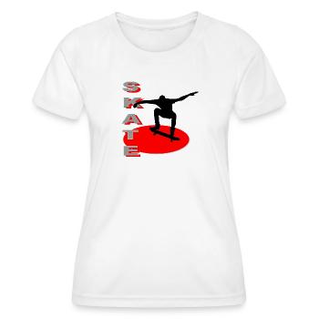 Skate - Women's Functional T-Shirt - white - Front - AI Model Female 172 dark (172cm)