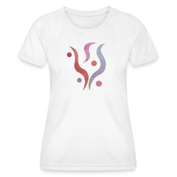 Yoga design_30 - Women's Functional T-Shirt - white - Front - AI Model Female 172 dark (172cm)