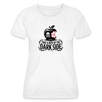 Dark Apple with Bite Design - Women's Functional T-Shirt - white - Front - AI Model Female 172 dark (172cm)