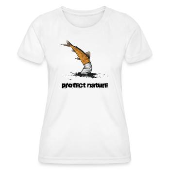 Naturschutz Gewässerschutz Zigarette - Frauen Funktions-T-Shirt - Weiß - Vorne - AI Model Female 172 dark (172cm)