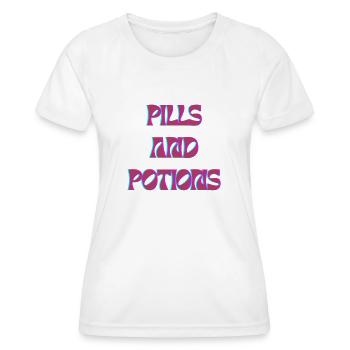 Pills and Potions Motiv  - Frauen Funktions-T-Shirt - Weiß - Vorne - AI Model Female 172 dark (172cm)