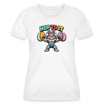 Pumpernickel Fitness Lapin - T-shirt sport Femme - blanc - Devant - AI Model Female 172 dark (172cm)