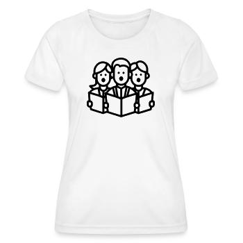 Chor - Frauen Funktions-T-Shirt - Weiß - Vorne - AI Model Female 172 dark (172cm)