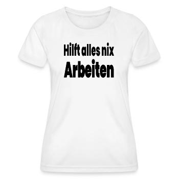 travail - T-shirt sport Femme - blanc - Devant - AI Model Female 172 dark (172cm)