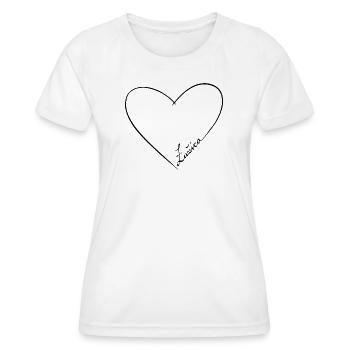 ŁUŽICA ♡ - Women's Functional T-Shirt - white - Front - AI Model Female 172 dark (172cm)