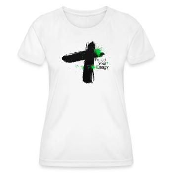 Protect Your Energy - Mindfulness Design - Women's Functional T-Shirt - white - Front - AI Model Female 172 dark (172cm)
