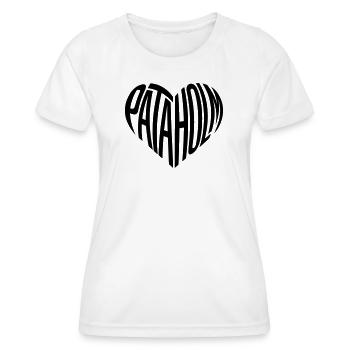 Pataholm Herz Schrift - Frauen Funktions-T-Shirt - Weiß - Vorne - AI Model Female 172 dark (172cm)