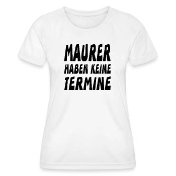 Maçon - T-shirt sport Femme - blanc - Devant - AI Model Female 172 dark (172cm)