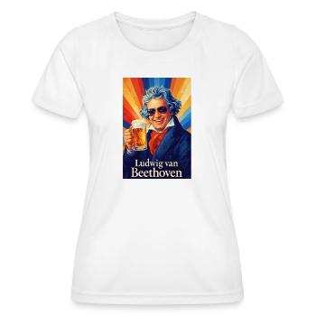 Ludwig van Beethoven - Frauen Funktions-T-Shirt - Weiß - Vorne - AI Model Female 172 dark (172cm)